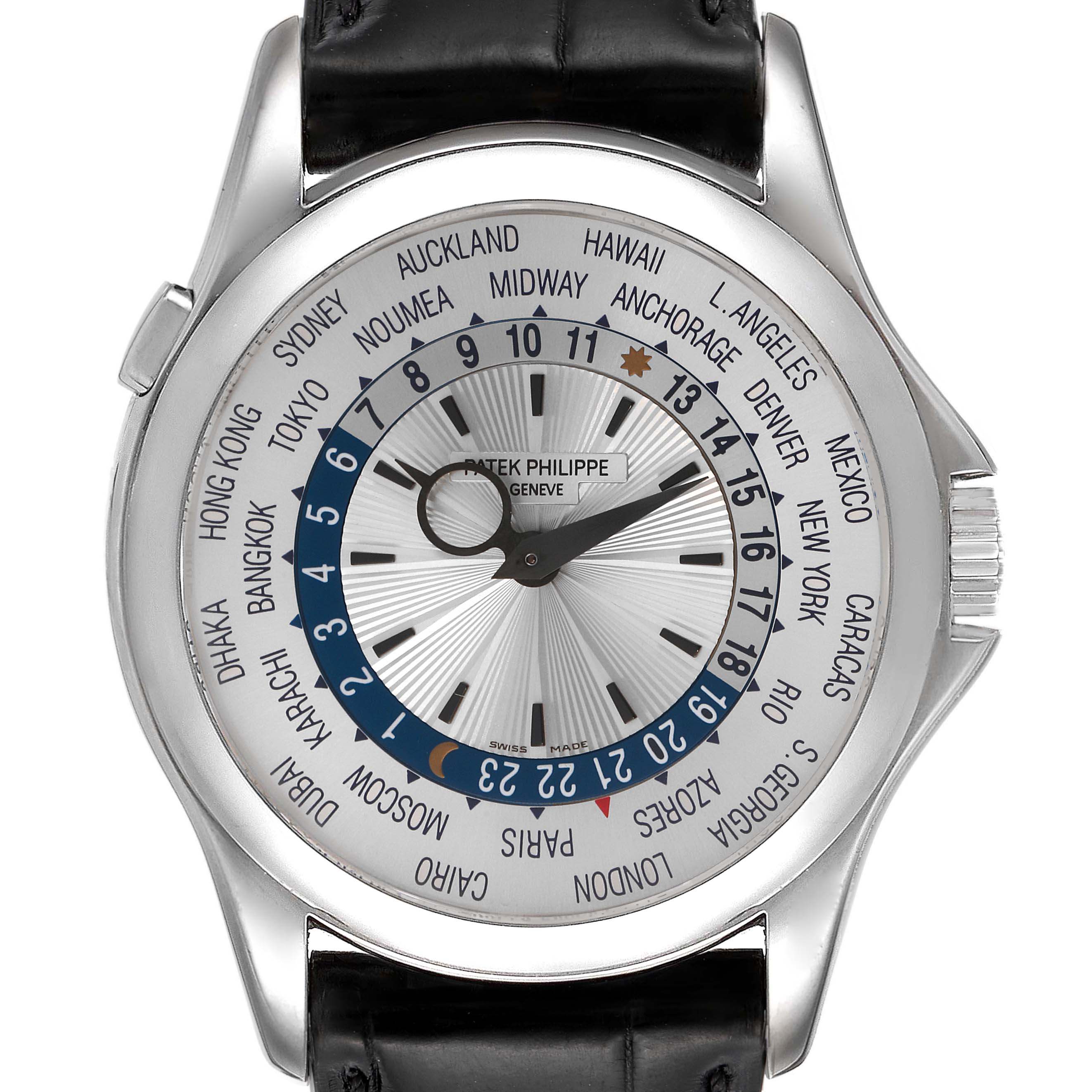 Patek Philippe World Time Complications White Gold Mens Watch 5130 ...