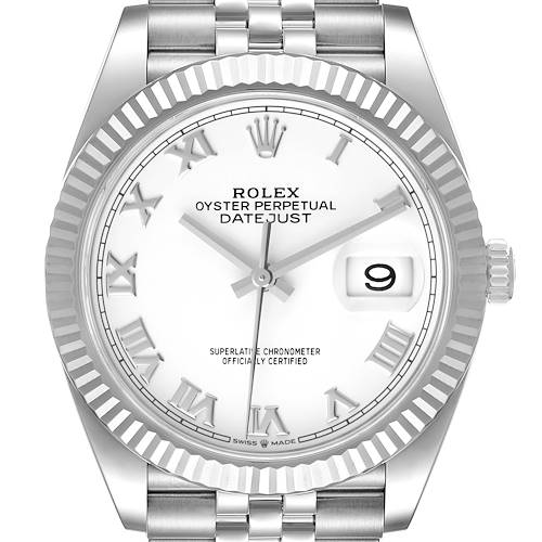 Photo of Rolex Datejust Steel White Gold Silver Dial Mens Watch 126234 Box Card