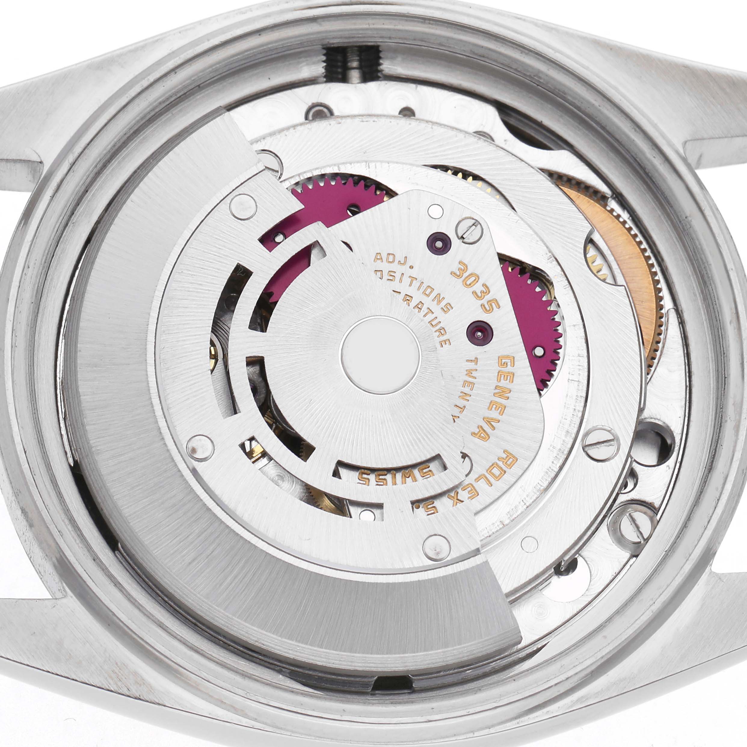 The image shows the movement and internal mechanism of a Rolex Vintage Collection 16013 Men
s Steel and Gold (two tone) Black Dial 16013 Men
s Steel and Gold (two tone) Black Dial model from a top-down angle.