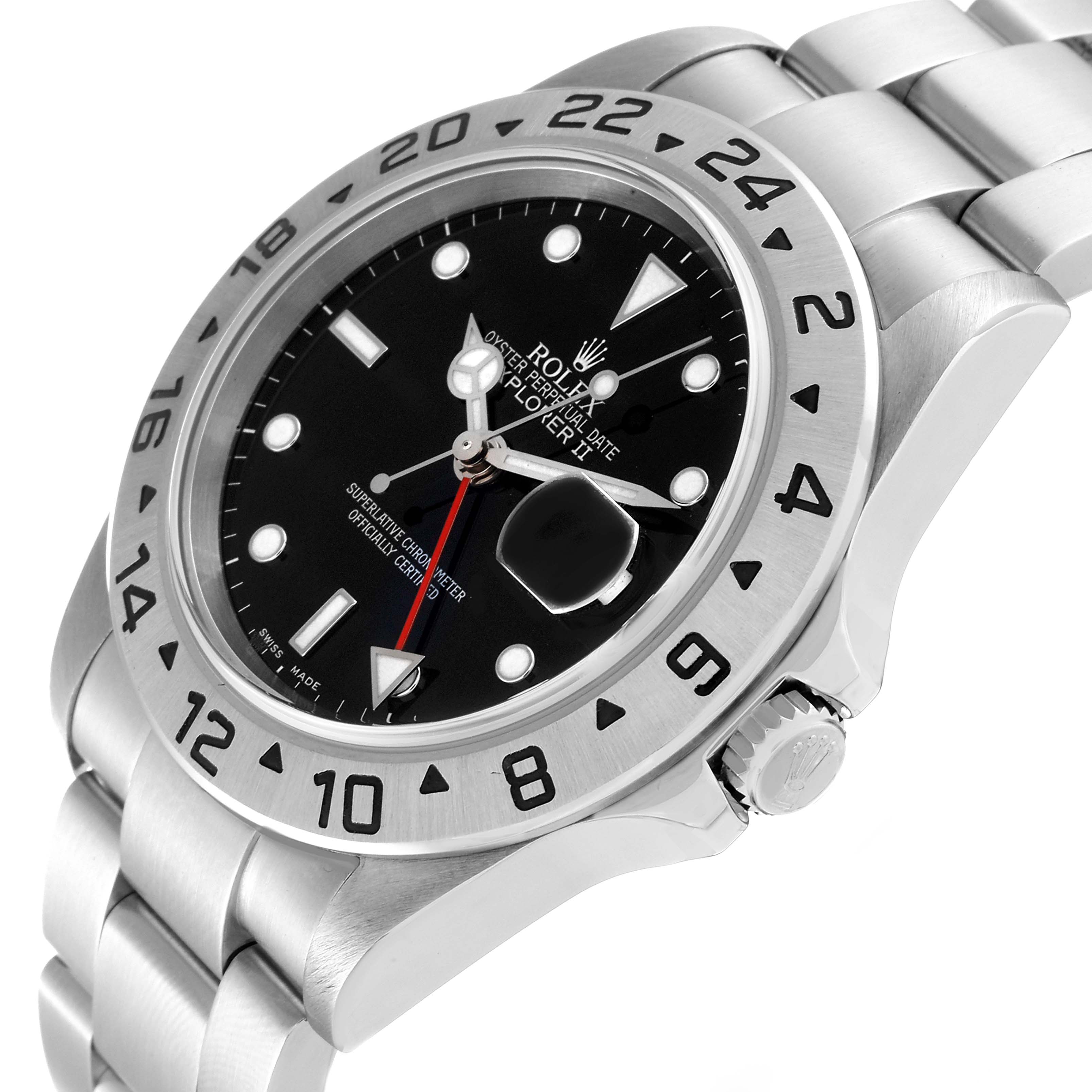 The image shows a close-up, angled view of the Rolex Explorer 16570 Men
s Stainless Steel Black Dial 16570 Men
s Stainless Steel Black Dial watch, highlighting the face, bezel, bracelet, and crown.