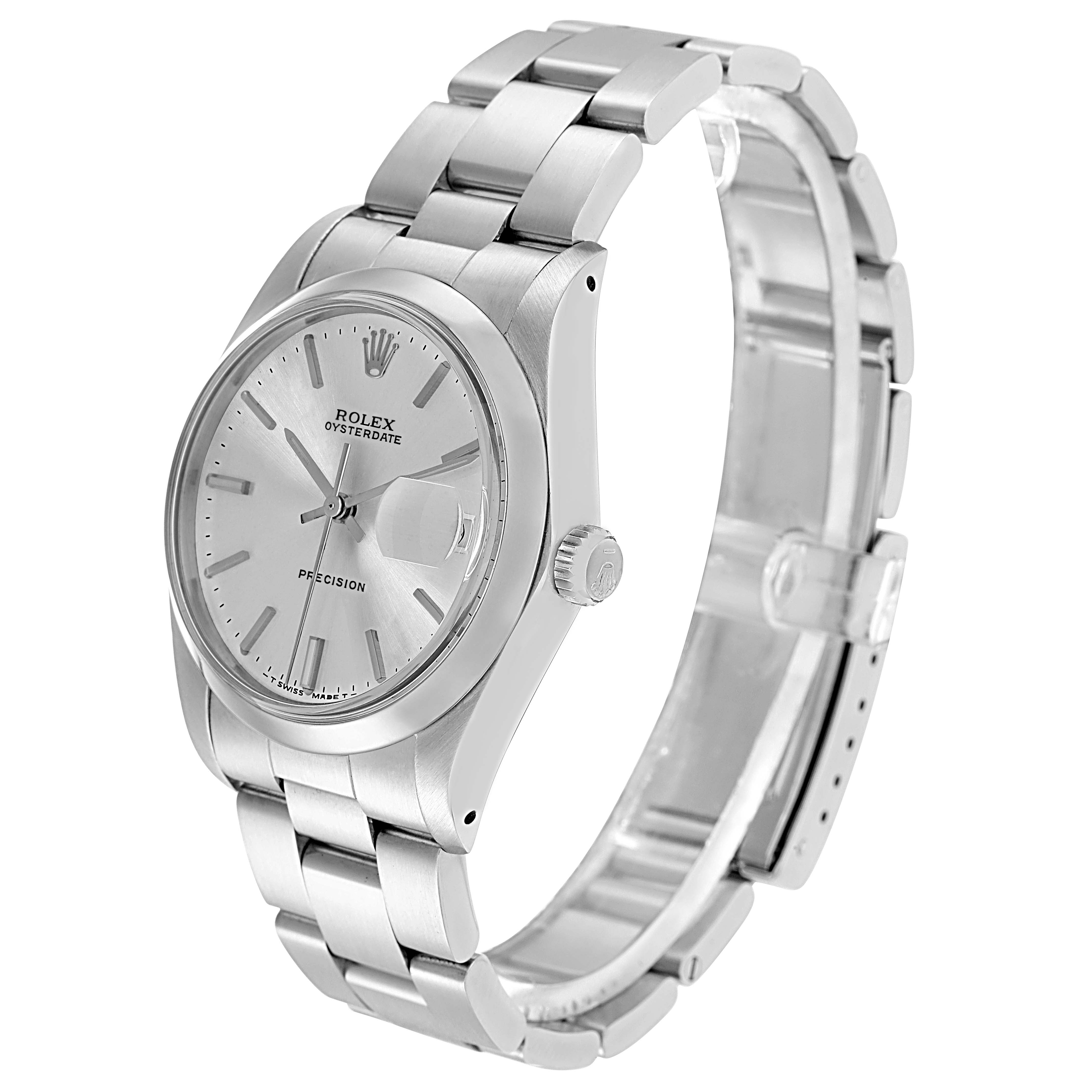 The Rolex Vintage Collection 6694 Men
s Stainless Steel Silver Dial 6694 Men
s Stainless Steel Silver Dial model is shown at a three-quarter angle, highlighting the dial, case, bracelet, and crown.