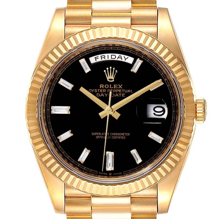 Rolex President Day-Date 40 Yellow Gold Diamond Mens Watch 228238 Unworn SwissWatchExpo