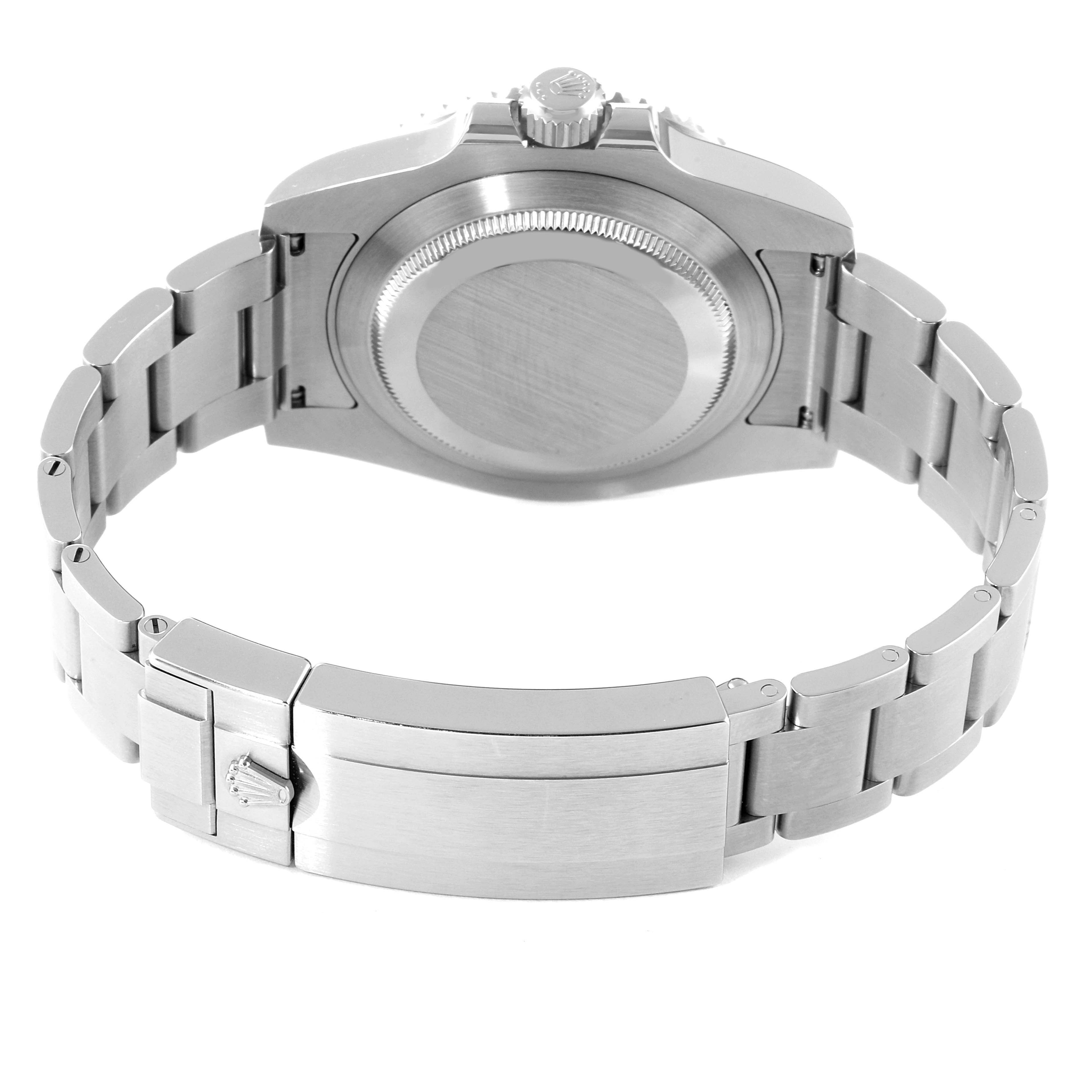 The image shows the back view of a Rolex Submariner 116610 Men
s Stainless Steel Black Dial 116610 Men
s Stainless Steel Black Dial watch, highlighting the caseback, bracelet, and clasp.