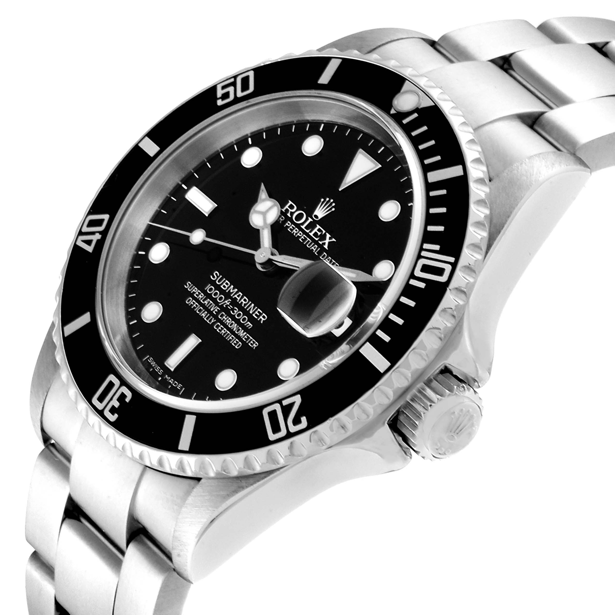 Rolex Submariner Date 40mm Stainless Steel Mens Watch 16610 Rolex Submariner Date Stainless Steel