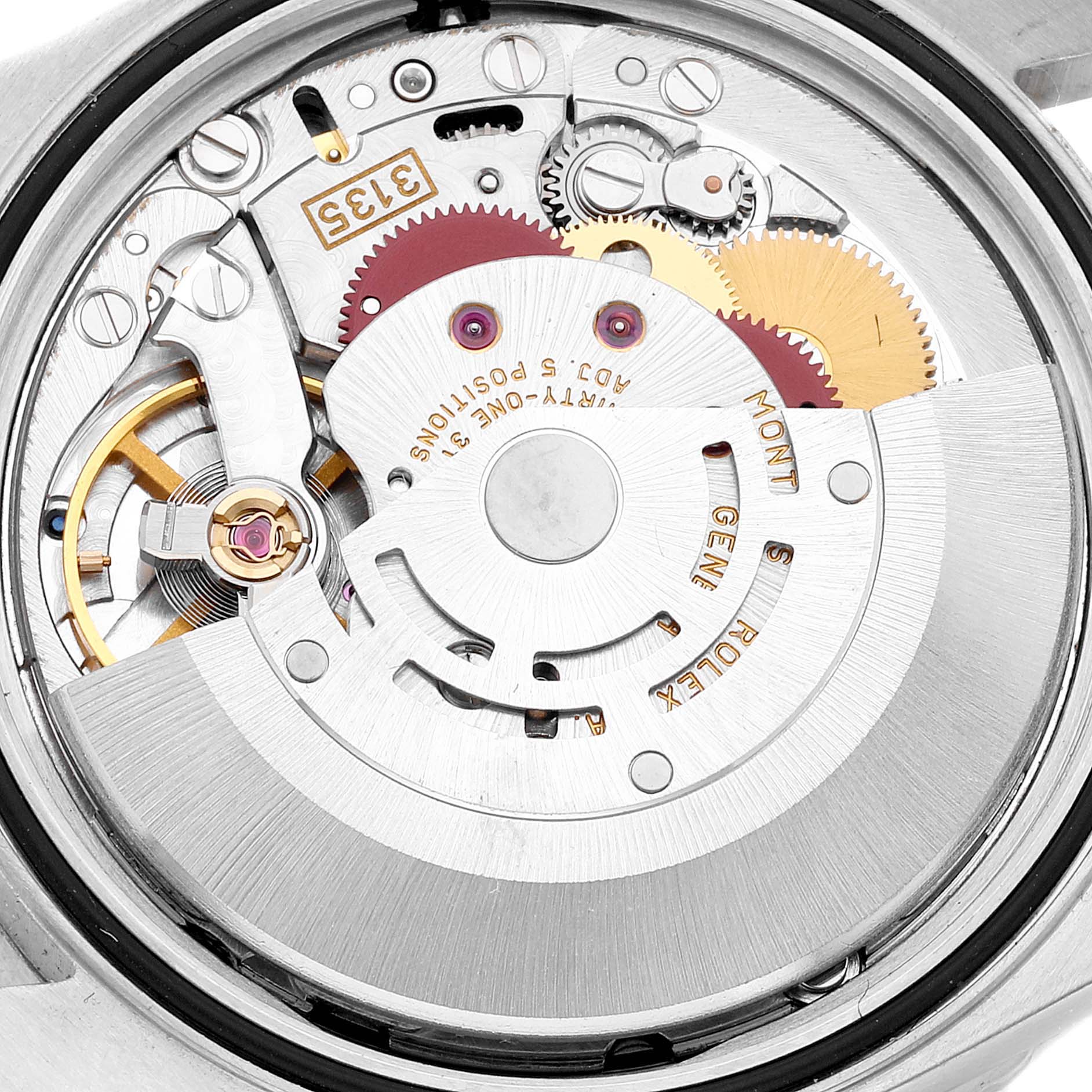 This image showcases the internal mechanism of the Rolex Turn-o-Graph 16264 Men
s Stainless Steel Black Dial 16264 Men
s Stainless Steel Black Dial watch from a back casing angle.