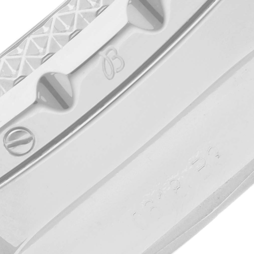 The image shows a close-up of the bezel and part of the side case for the Bentley model by Breitling.