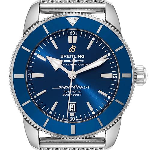 Photo of Breitling Superocean Heritage 46 Blue Dial Mens Watch AB2020 Box Card