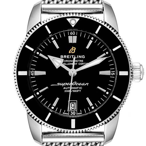 Photo of Breitling Superocean Heritage II 42 Black Dial Steel Watch AB2010 Box Card