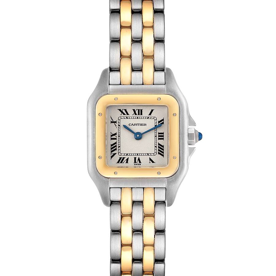 Cartier Panthere Steel Yellow Gold 2 Row Silver Dial Ladies Watch W2502986 SwissWatchExpo