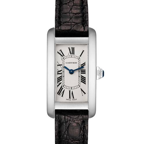 Photo of Cartier Tank Americaine 18K White Gold Silver Dial Ladies Watch W2601956