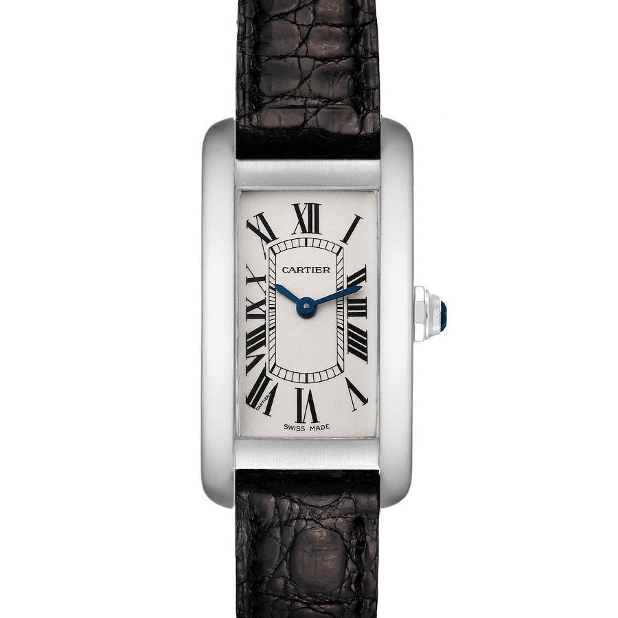Cartier Tank Americaine 18K White Gold Silver Dial Ladies Watch W2601956 SwissWatchExpo