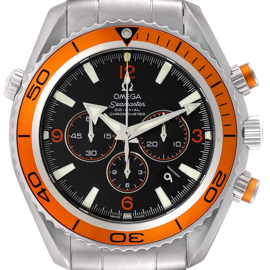 Omega Seamaster Planet Ocean XL Chrono Mens Watch 2218.50.00 SwissWatchExpo