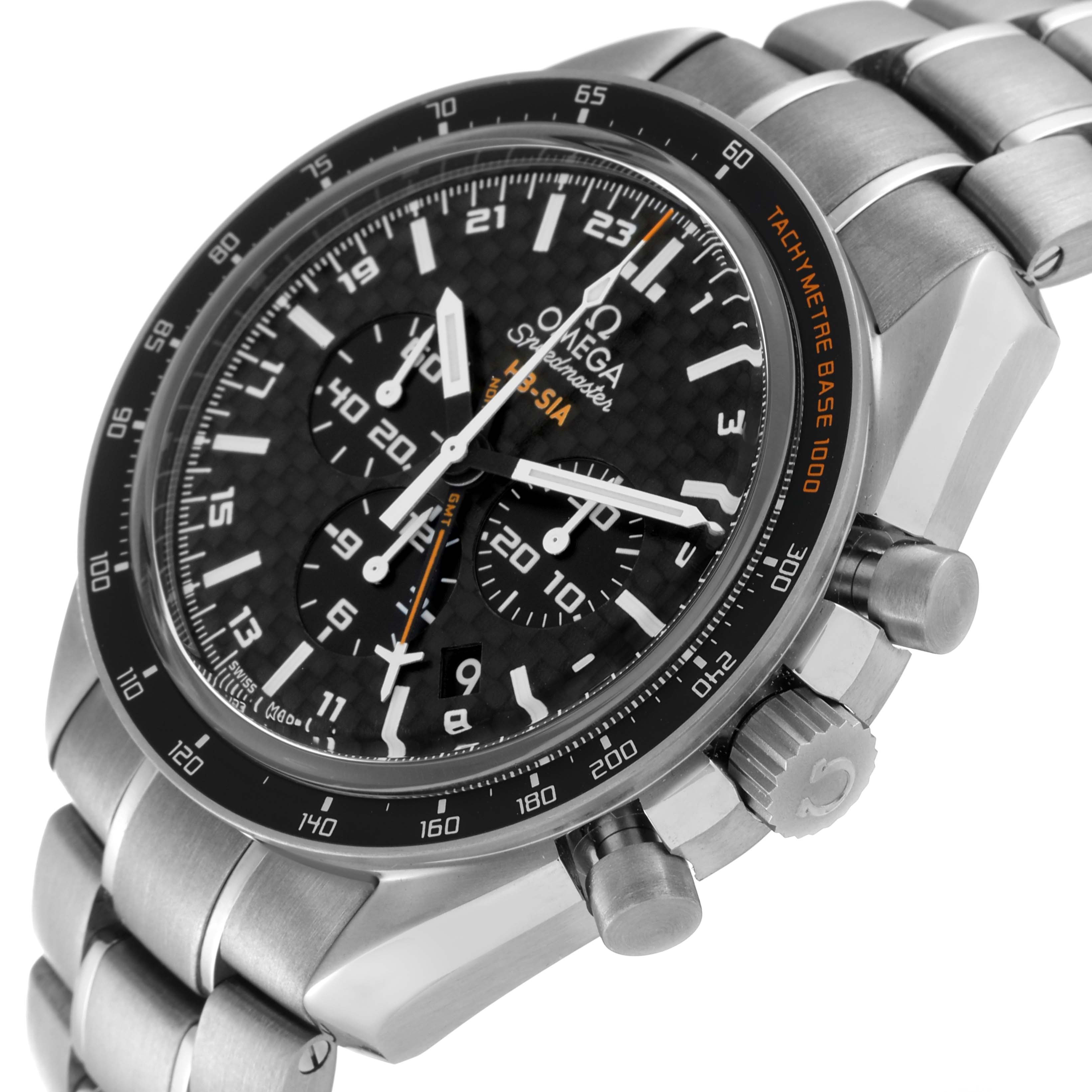 Omega Speedmaster HB-SIA GMT Titanium Watch 321.90.44.52.01.001 Box ...