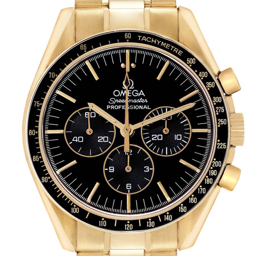 Omega Speedmaster Moonwatch Jubilee 27 CHRO C12 Yellow Gold Watch 3191.50 SwissWatchExpo
