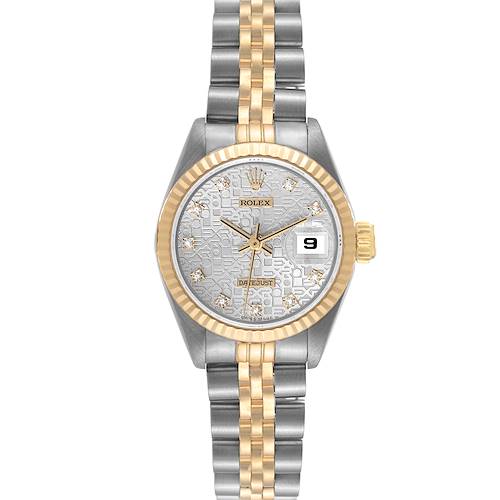 Photo of Rolex Datejust Steel Yellow Gold Silver Anniversary Dial Ladies Watch 69173