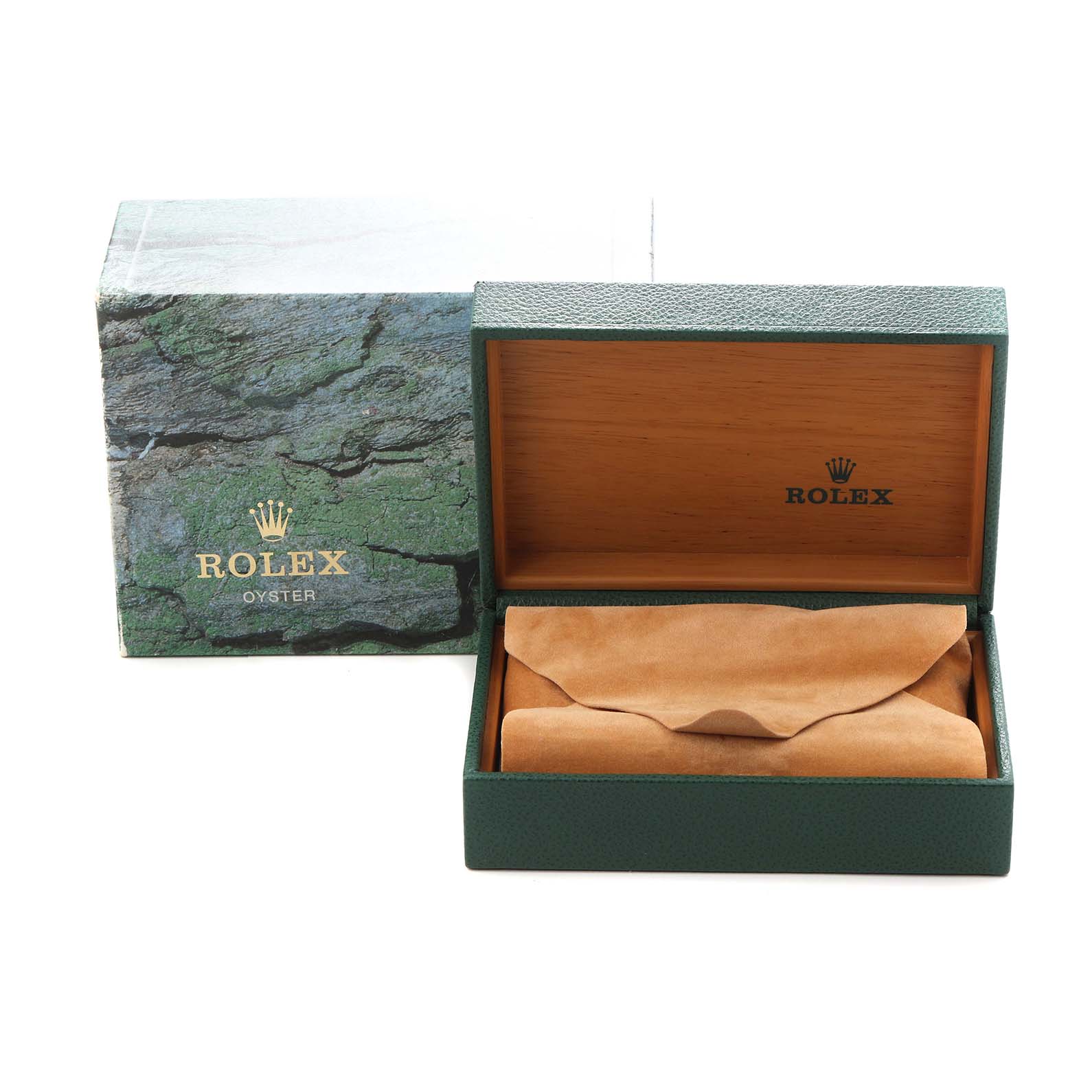 The image shows the open presentation box and outer packaging for a Rolex GMT-Master 16710 Men
s Stainless Steel Black Dial 16710 Men
s Stainless Steel Black Dial watch, not the watch itself.