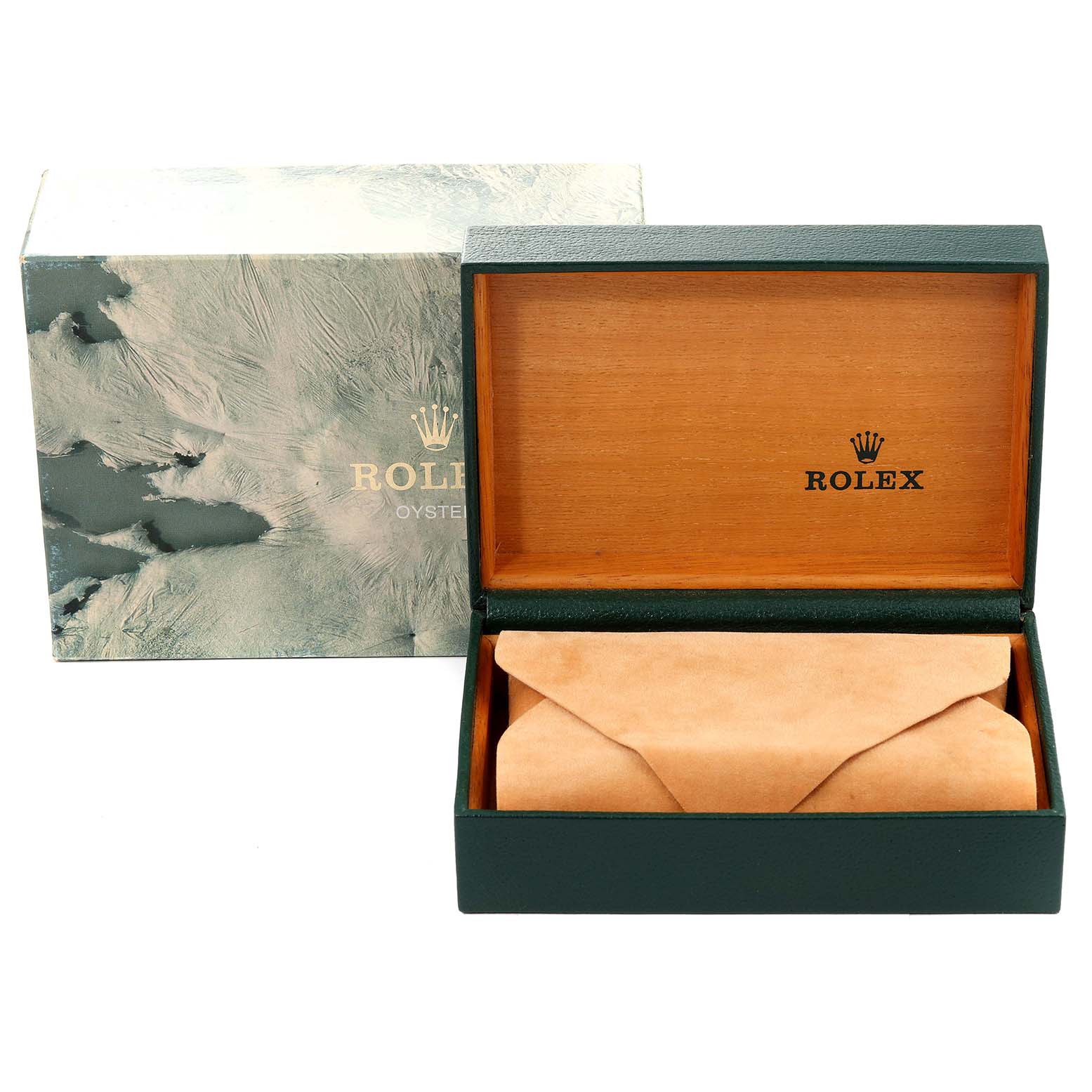 The image shows the open packaging box of a Rolex Sea-Dweller 16660 Men's Stainless Steel Black Dial 16660 Men's Stainless Steel Black Dial watch, including the outer box and interior leather case.