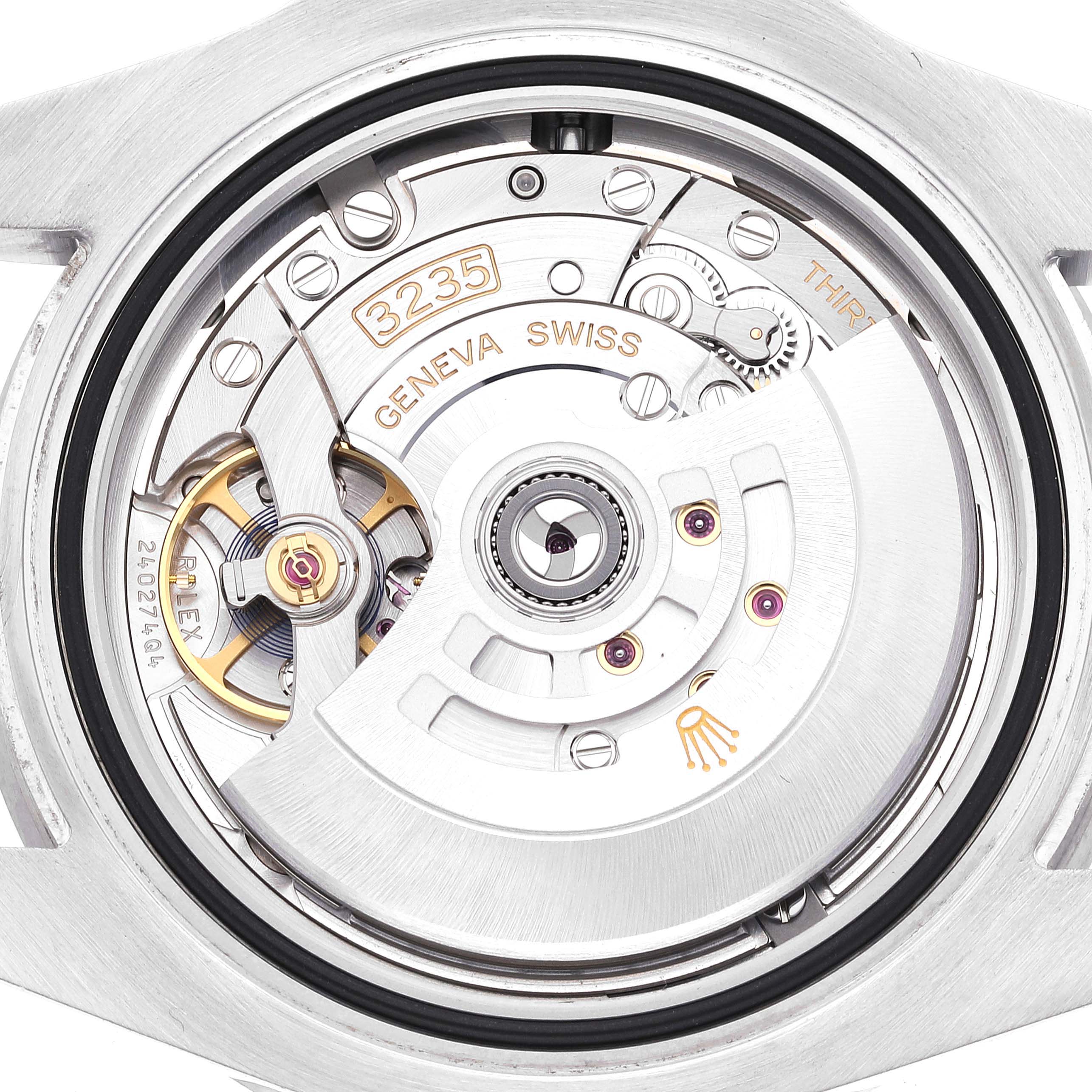 This image shows the internal movement mechanism of a Rolex Submariner 126610 Men's Stainless Steel Black Dial 126610 Men's Stainless Steel Black Dial watch.