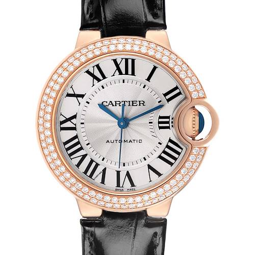 Photo of Cartier Ballon Bleu 33 Rose Gold Diamond Ladies Watch WE902066
