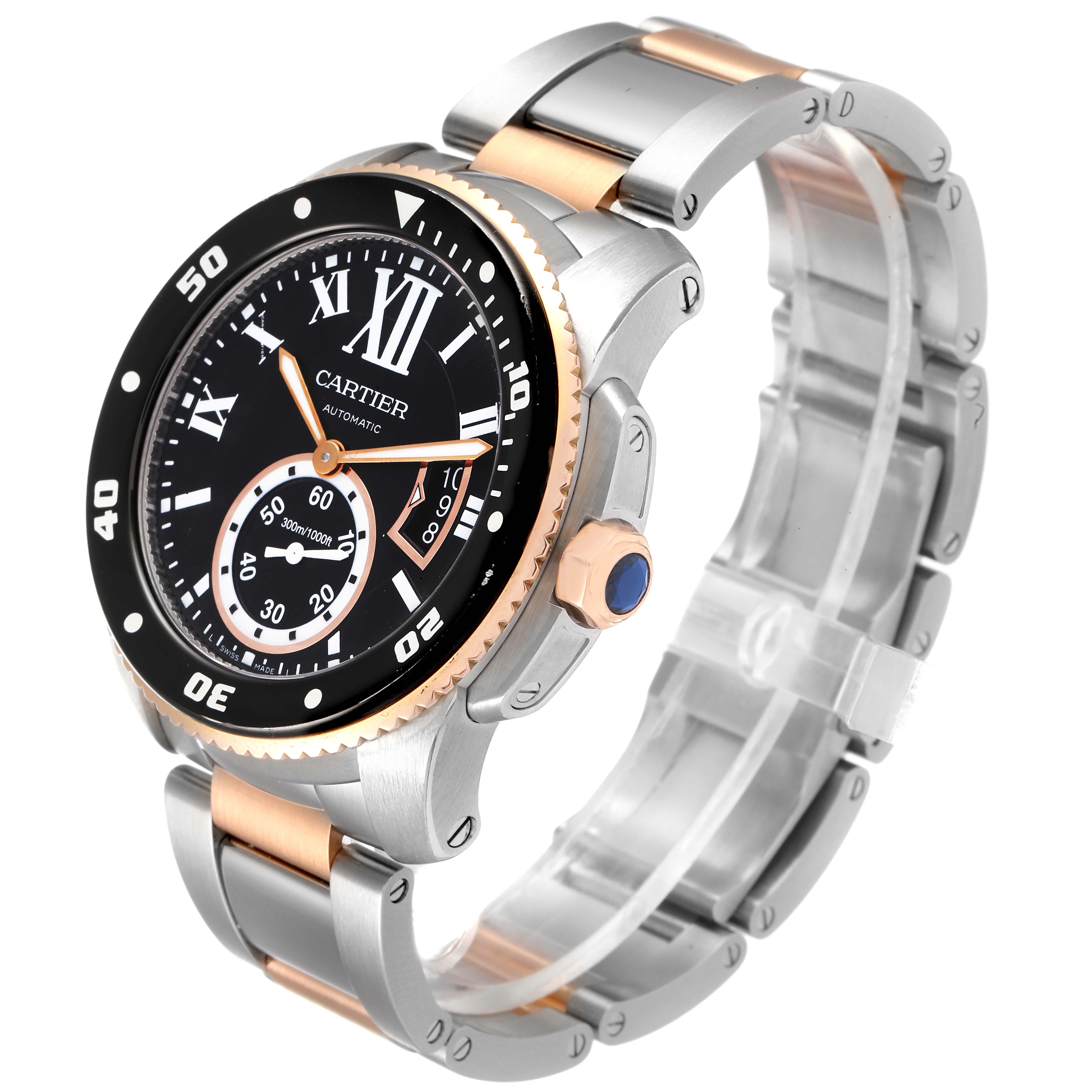 rose gold cartier watch mens