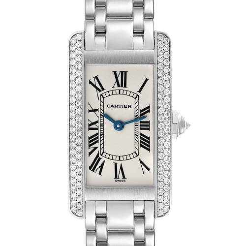 Photo of Cartier Tank Americaine White Gold Diamond Ladies Watch WB7018L1 Box Papers