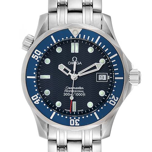 Photo of Omega Seamaster Bond 36 Midsize Blue Dial Watch 2561.80.00 Box Card