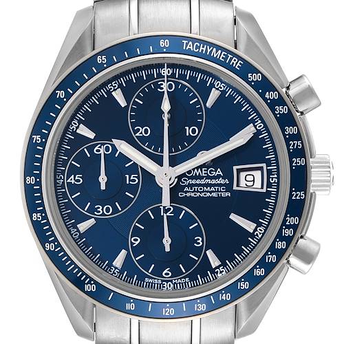Photo of Omega Speedmaster Date Blue Dial Chronograph Mens Watch 3212.80.00 Card