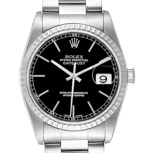Photo of Rolex Datejust 36mm Black Dial Jubilee Bracelet Steel Mens Watch 16220