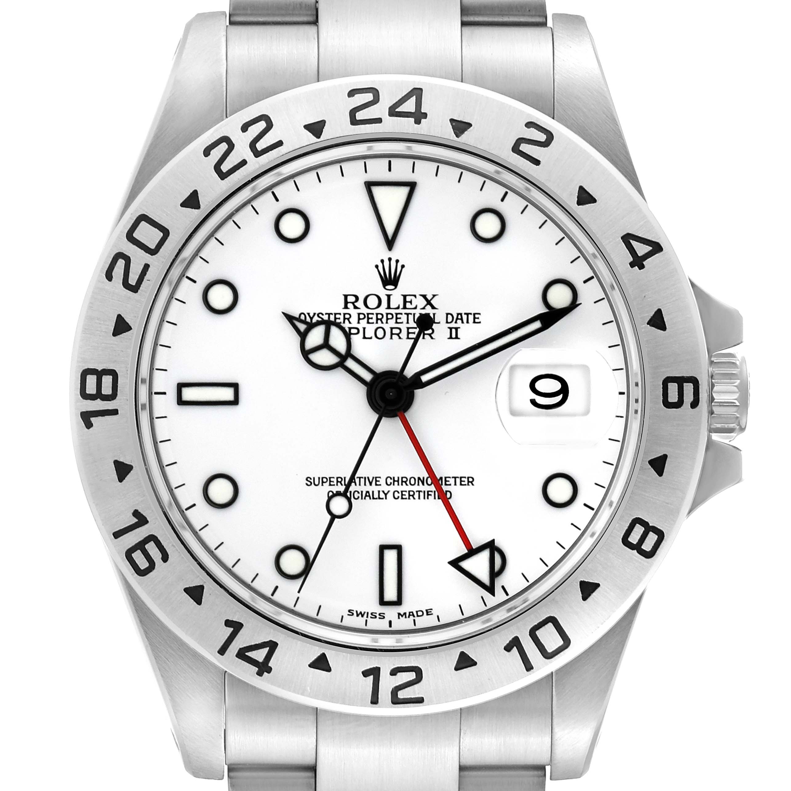 Rolex Explorer II Polar White Dial Steel Mens Watch 16570 Box Papers ...