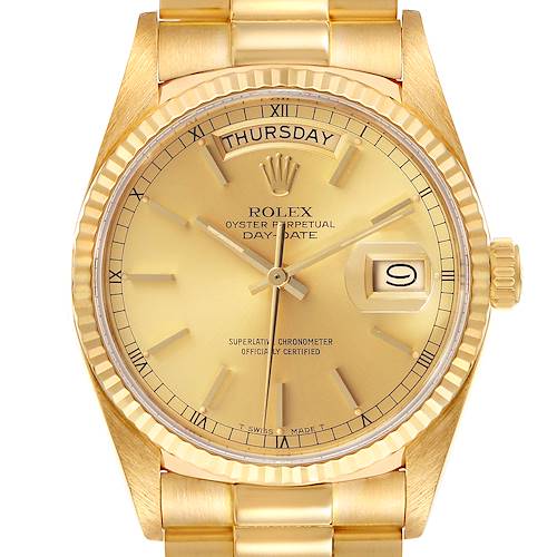 Photo of Rolex President Day-Date 36mm 18k Yellow Gold Mens Watch 18038