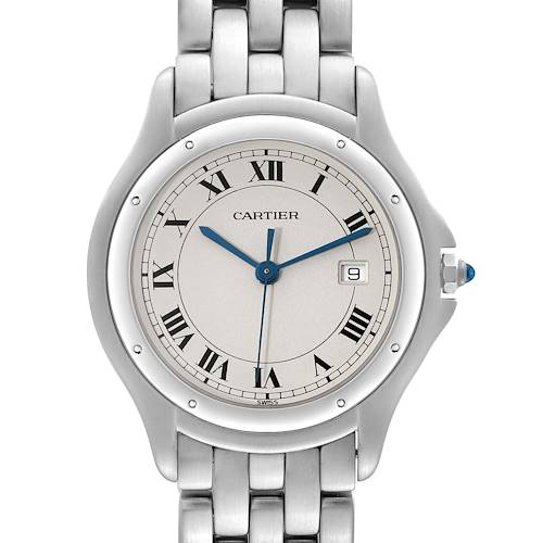 Photo of Cartier Cougar Silver Dial Steel Mens Watch 987904