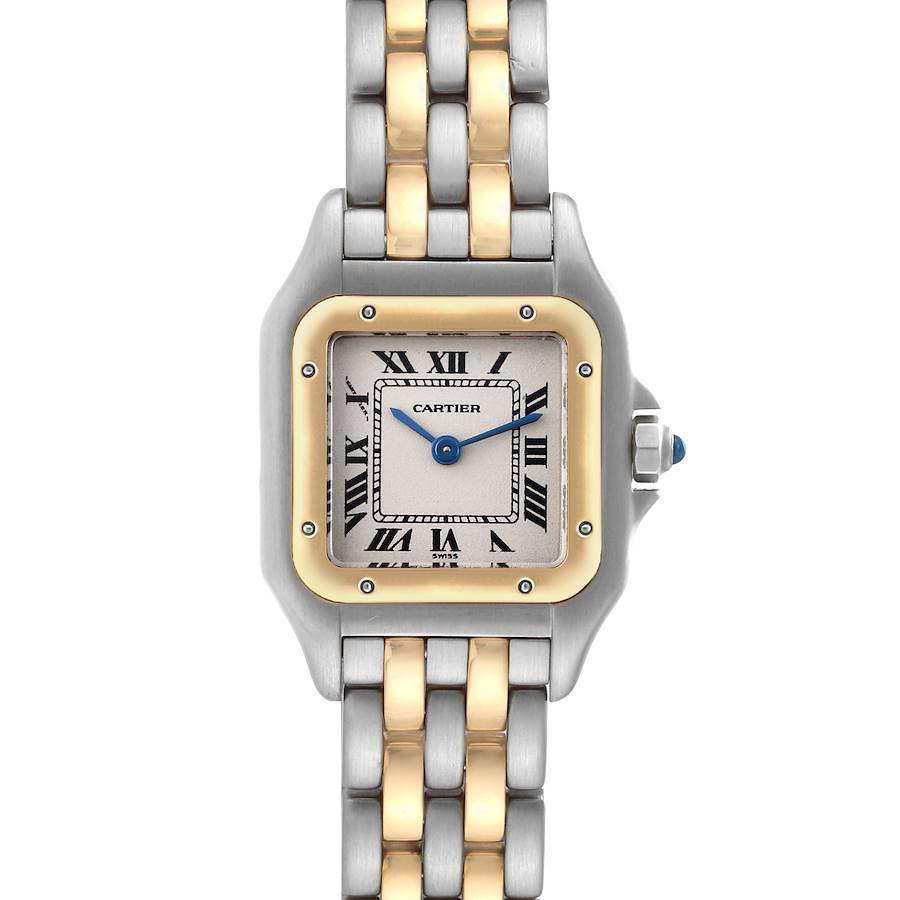 Cartier Panthere Steel Yellow Gold Two Row Ladies Watch W25029B6 SwissWatchExpo