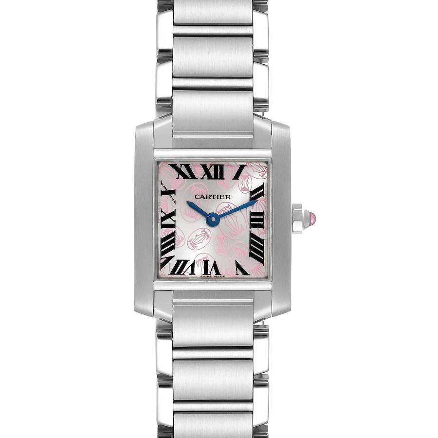 Cartier Tank Francaise Pink Double C Decor LE Ladies Watch W51031Q3 SwissWatchExpo