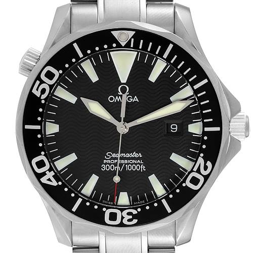 Photo of Omega Seamaster 41mm Black Dial Stainless Steel Mens Watch 2264.50.00 Card