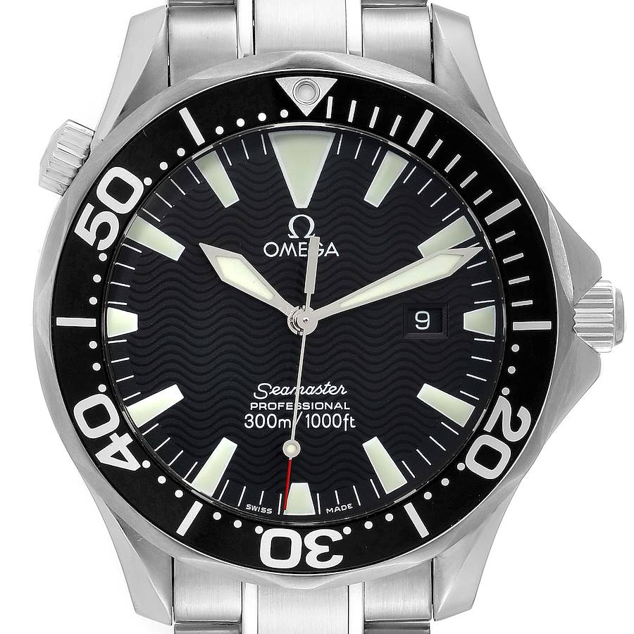 Omega Seamaster 41mm Black Dial Stainless Steel Mens Watch 2264.50.00 Card SwissWatchExpo