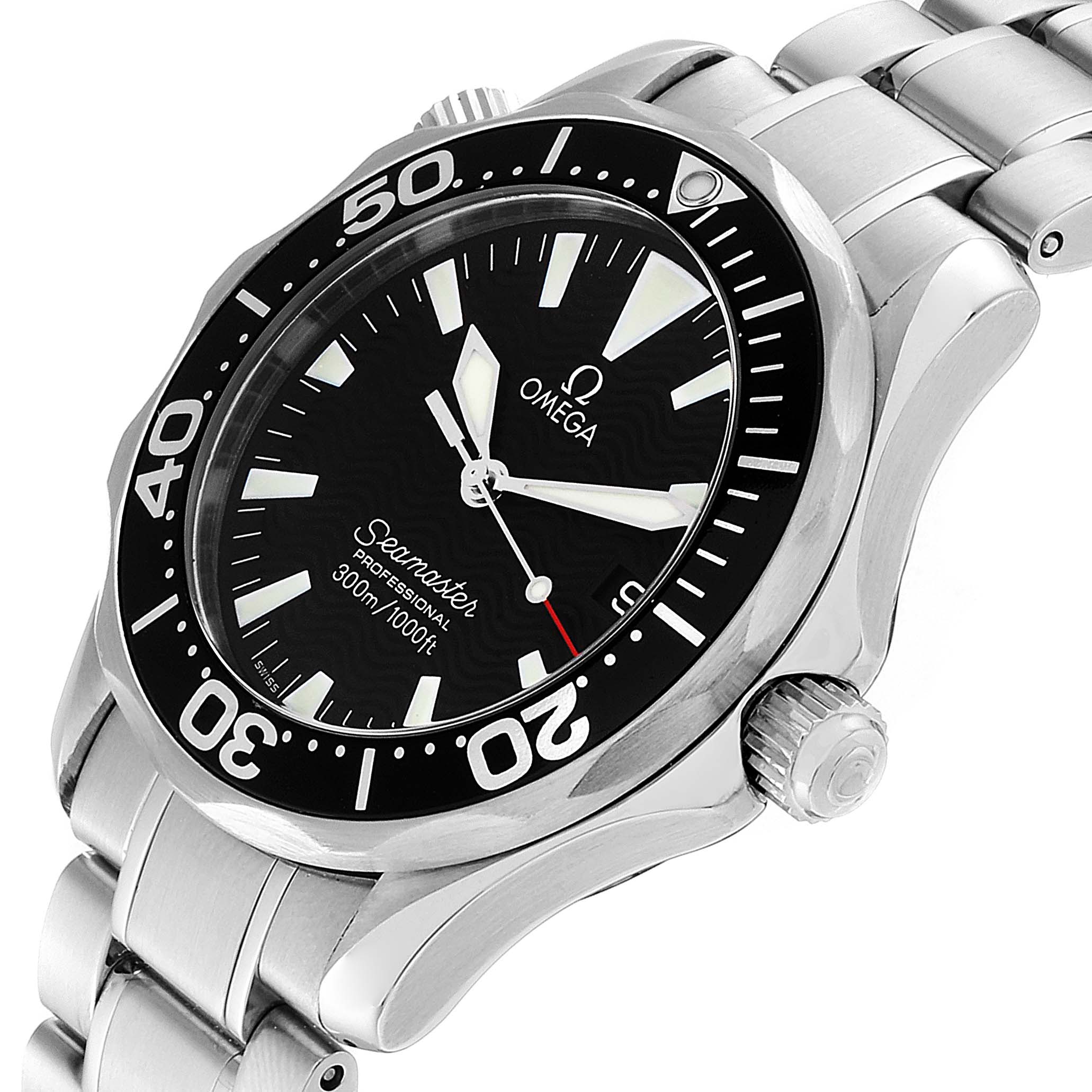 Omega Seamaster James Bond 36 Midsize Black Wave Dial Watch 2262.50.00 ...