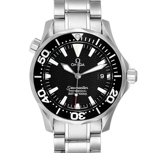 Photo of Omega Seamaster James Bond 36 Midsize Black Wave Dial Watch 2262.50.00
