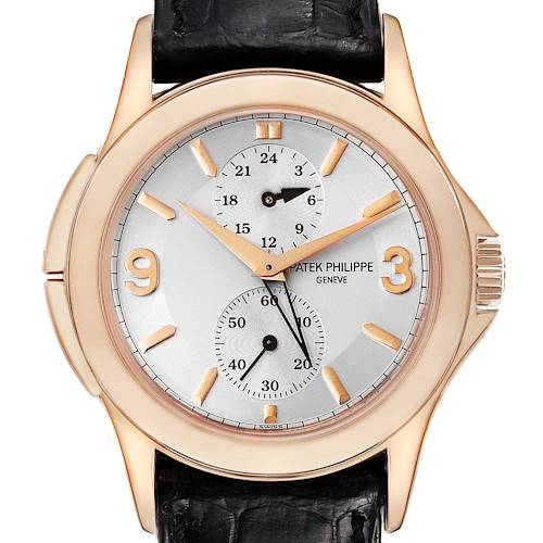 Photo of NOT FOR SALE Patek Philippe Calatrava Travel Time Rose Gold Mens Watch 5134R Papers PARTIAL PAYMENT