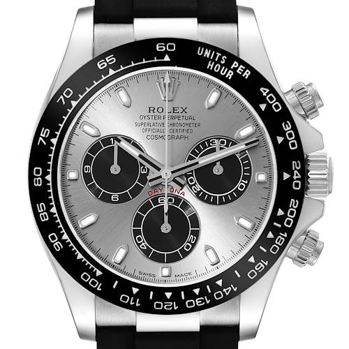 Photo of Rolex Cosmograph Daytona White Gold Grey Dial Mens Watch 116519 Box Card