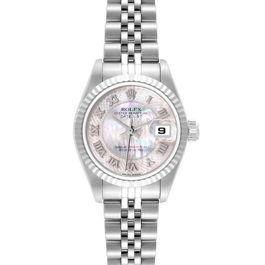 Rolex Datejust Steel White Gold Mother Of Pearl Dial Ladies Watch 79174 Box Papers SwissWatchExpo