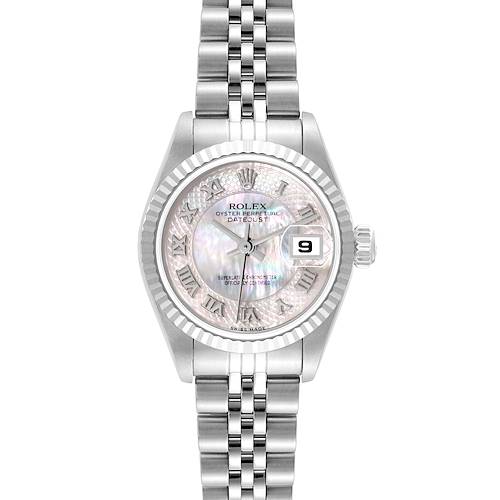 Photo of Rolex Datejust Steel White Gold Mother Of Pearl Dial Ladies Watch 79174 Box Papers