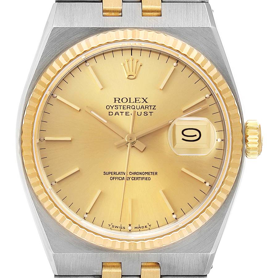 *Not For Sale*Rolex Oysterquartz Datejust Steel Yellow Gold Mens Watch 17013 (Partial payment) SwissWatchExpo