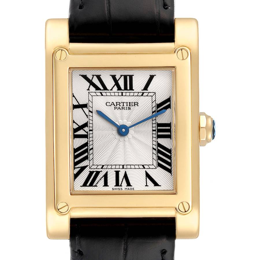 Cartier Tank a Vis Privee CPCP Collection Yellow Gold Watch W1529451 Box Papers SwissWatchExpo