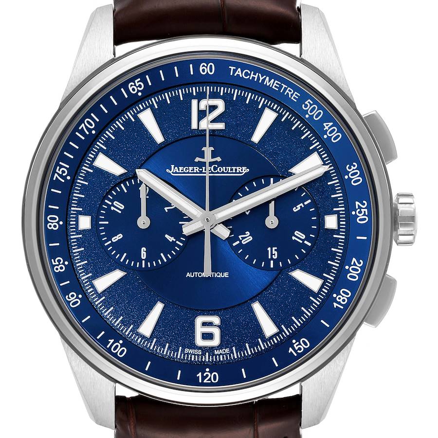Jaeger LeCoultre Polaris Blue Dial Steel Watch 842.8.C1.s Q9028480 Box Papers SwissWatchExpo