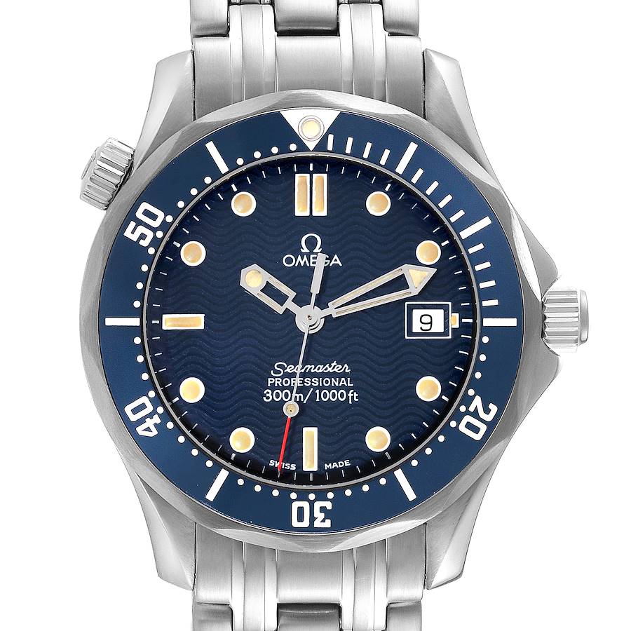 Omega Seamaster Diver 300M Midsize Quartz Steel Mens Watch 2561.80.00 Card SwissWatchExpo