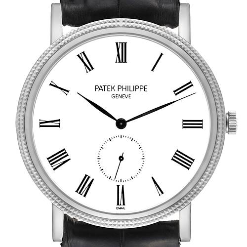 Photo of Patek Philippe Calatrava White Gold White Dial Mens Watch 5116 Papers