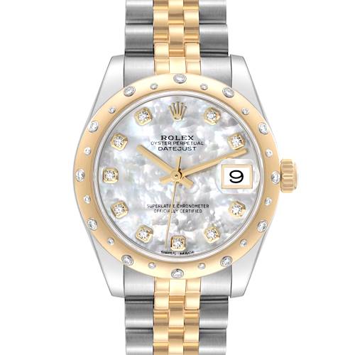 Photo of Rolex Datejust 31 Midsize Steel Yellow Gold Diamond Ladies Watch 178343