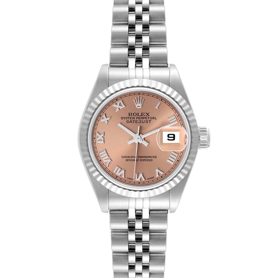 Rolex Datejust Salmon Dial Steel White Gold Ladies Watch 79174 SwissWatchExpo