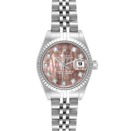 Photo of Rolex Datejust Steel White Gold Mother Of Pearl Dial Ladies Watch 79174