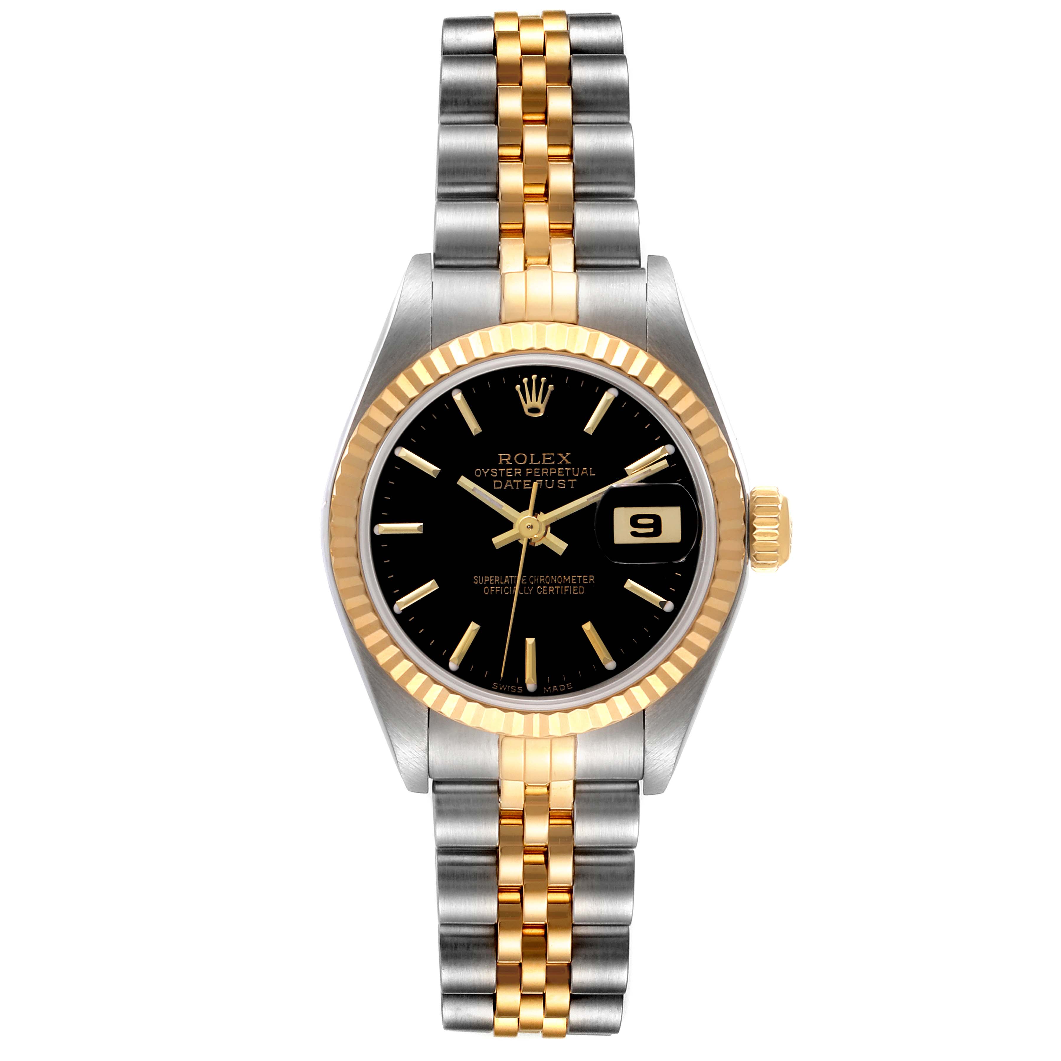 ROLEX DATEJUST 79173 3コマ 79173 Rolex Lady-Datejust 26 Grey Diamond Dial Womens Watch